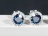 Pendientes Redondos Clásicos Incrustados con Moissanita Rs6.5Mmvvs, Pendientes de Plata S925, Pendientes Personalizados de Estilo Europeo y Americano para Hombres y Mujeres