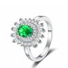 TikTok e-commerce más vendido S925 plata de ley forma de huevo rosa verde azul rojo cerrado anillo femenino en stock al por mayor