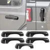 Adequado para Jeep Wrangler JK 2007-2018 fibra de carbono capa guarnição maçaneta da porta lateral 10 peças