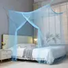 Mosquitero grueso de estilo antiguo para el hogar, cama doble de 1.5 pisos, red de hilo con puerta, cifrado, 0.9 metros, 1.8m, cuerda de fijación al suelo