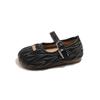 Sapatos Pequenos de Couro Estilo Francês Ins 2026 Primavera e Outono Novos Versão Coreana Sapatos de Princesa Estilo Chanel para Meninas com Solas Macias e Mocassins