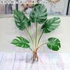 Plantas artificiales de simulación de paisaje acuático rojo y verde de Nordic Net, con flores suaves en macetas, venta al por mayor