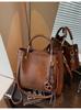 Bolsos Populares Transfronterizos Populares para Mujer 2025 Nuevo Verano Versátil Retro Hombro Cruzado Bolso Casual Tipo Cubo