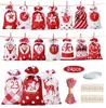 Bolsas de Yute con Cordón de Navidad 2026 Transfronterizas Bolsas Colgantes para Calendario de Adviento Set de Bolsas de Regalo de Navidad