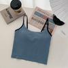 Nova Cor de Contraste Hot Girl Estilo Colete Slim-fit Curto Sem Costura Pequeno Estilingue Design Verão All-match Top para Mulheres