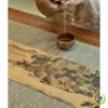 Nuevo Camino de Mesa Otoñal con Paisaje de Montaña Estilo Chino, Esterilla de Bambú con Tejido de Bambú Vintage Inspirado en el Zen, Esterilla para Mesa de Té, Juego de Té Seco, Esterilla de Té
