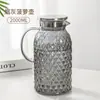 Jarra de Agua Fría de Vidrio, Resistente a Altas Temperaturas, Tetera de Gran Capacidad, Vaso de Agua Fría para el Hogar, Recipiente para Agua Hirviendo, Jarra para Jugos, Jarra