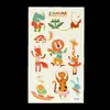 Adesivos de Tatuagem de Animais de Desenho Animado para Crianças, À Prova d'Água e Duradouros, Adesivos Fofos de Espaço, Adesivos Culturais e Criativos à Prova d'Água e Suor para Festas