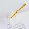 1 Colorido Deslumbrante Ramo de Flores de Rosa con Láser Dorado Metálico y Dorado Metálico de Colores, Regalo de Navidad y Día de San Valentín para Novia o Esposa