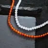 Colar de Ágata Vermelha e Branca Estilo Chinês Moda de Nicho Feminina com Contas Exquisito Corrente para Clavícula de Alto Padrão Luxo Acessível Joias de Nicho