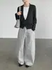 Camiseta básica de punto estilo coreano Taochuan, dos piezas falsas, cuello en V, otoño 2026, diseño adelgazante de manga larga top YL126