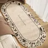 Tapete Estilo Medieval Oval Quarto Lateral de Cama Sala de Estar Varanda Tatame Quarto Principal Quarto Especial Tapete Longo de Chão