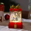 Decoraciones navideñas lámpara de cristal brillante adornos nuevo Papá Noel luz nocturna bolsa de regalo de Navidad luz de viento pequeña