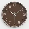 Reloj de pared para uso doméstico, reloj simple de pared para sala de estar y dormitorio, reloj de cuarzo, no requiere perforación, forma redonda, disponible para venta al por mayor