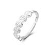 Anillo de Dinero Hueco Abierto de Plata de Pie S999 Anillo de Dedo de Cobre Simple y a la Moda Anillo de Plata Esterlina de Alto Grado que Combina con Todo