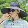 Sombrero de verano para hombre, antiultravioleta, protector solar, parasol, sombrero de lavabo, sombrero de pescador.