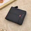 Nueva Cartera Cruzada para Hombre Corta Horizontal con Cremallera Porta Tarjetas de Cuero Billetera para Monedas Retro Casual Cartera Popular en Amazon