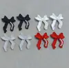Celebridad de Internet Lazo de Perla Cinta Joyería para Uñas Metal Mate Estéreo Blanco y Negro Borgoña Decoración de Uñas con Lazo
