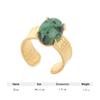 Anillo Retro Estilo Palacio Acero Inoxidable Chapado en Oro Ajustable Galvanizado Oro de 18K para Mujer Anillo Geométrico