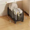 Caja de almacenamiento para libros con ruedas, perfecta para dormitorios estudiantiles, se puede colocar debajo del escritorio para guardar mochilas, un organizador móvil y práctico