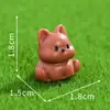 Decoração de micro paisagem criativa fofa animal filhote artesanato de resina decoração de mesa de escritório carro decoração decoração