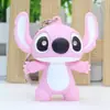 Llavero de Stitch LED sonido luminoso ILOVEYOU caricatura creativa regalo pequeño colgante de bolsa de pareja