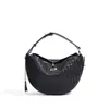 Bolso de Hombro de Nicho de Alta Gama Personalizado para Mujer, Bolso Tejido en Forma de Media Luna, Bolso Cruzado Casual de Piel de Vaca de Primera Capa