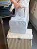 Bolsa de Maquillaje Compartimentada de Pie, Portátil de Gran Capacidad con Espejo, Bolsa de Almacenamiento, Portátil para Salidas, Viajes, Se Puede Colgar en la Maleta
