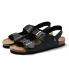 Chinelos de Comércio Exterior Masculinos Verão Moda Chinelos Masculinos Cortiça Praia Estilo Coreano Clip no Pé Sandálias e Chinelos de Couro para Casal Femininos Verão