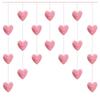 Cortina de puerta cortina de amor hogar de aspecto elevado Corazón de Princesa decoración de cortina de puerta rosa amor colgante cortinero mampara sin perforaciones