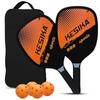 Conjunto de Raquetes de Pickleball Yangmu Bola de Praia Equipamento Esportivo para Competição ao Ar Livre Conjunto de Raquetes de Pickleball Profissional Absorvente de Suor 26 Furos