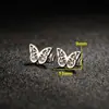 Aretes de Acero Inoxidable Estilo Bosque de Primavera para Insectos, Mariposas y Abejas para Niñas, Piercing Sencillo y Fresco para Cartílago de la Oreja, En Stock
