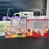 Bolso de Plástico Personalizado PP Transparente Escarchado Bolsa de Regalo Bolsa de Regalo para Bebida Láctea Bolsa Publicitaria Personalizada