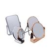 Fabricante de Espejos Cosméticos Galvanoplastia de Plástico Dorado Giratorio de Escritorio Espejo de Maquillaje de Escritorio Espejo de Belleza