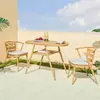 Varanda Interna Mesa de Jantar Pequena Conjunto de Três Peças Celebridade da Internet Apartamento Pequeno Lazer Leve Luxo Uma Mesa Duas Cadeiras Combinação de Mesa de Chá e Cadeira