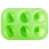 Forma de silicone semicircular de 5 cm direto da fábrica, 6 formas pequenas semicirculares para bolos, molde para sabonete artesanal, antiaderente.