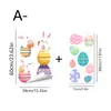 Nuevas Pegatinas Creativas de Conejito y Mariposa para Ventanas de Pascua, Pegatinas para Azulejos de Ventana y Vidrio, Pegatinas Estáticas para Decoración del Hogar