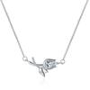 925 Sterling Silver Estilo Coreano Tulipa Colar Feminina Luz de Luxo Ins Elegante High-end Internet Celebrity Jewelry Clavícula Cadeia XL0096