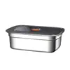 Caja para Conservar Fresco, Acero Inoxidable No Magnético, Grado Alimenticio, Específica para Refrigerador, Lonchera Sellada con Tapa, Lonchera, Caja para Congelador, Transfronterizo
