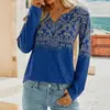 Sitio Independiente Camiseta Amazon Estilo Étnico Otoño e Invierno Nuevo Mu Moda Transfronteriza Casual Cuello en V 2026 Europea y Americana Manga Larga Te