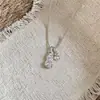 Collar con colgante redondo de circonita cúbica estilo coreano, una pieza de nicho y sofisticada con un toque de alta gama, una delicada cadena para la clavícula, un accesorio ligero y versátil que realza tu elegancia general.