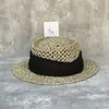 Sombrero de paja francés para vacaciones, sombrero de copa cóncavo de paja salada para mujer, sombrero de protección solar de verano, sombrero de playa informal vintage combinable.