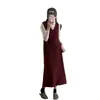 Nuevo Abrigo Suéter de Punto de Otoño e Invierno Estilo Francés, Chaleco, Vestido, Prendas de Punto Largas Holgadas, Vestido de Moda para Mujer