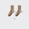 Calcetines de Algodón Puro para Mujer para Primavera y Verano, Calcetines Arrugados de Media Pantorrilla, Calcetines Sin Costuras de Algodón para Otoño Postparto, Calcetines Largos para Mujer, Color Sólido