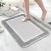 Tapete de Banheiro Absorvente com Desenho Animado Imitação de Caxemira Macio Amigo da Pele em Formato Tapete Isolante para Casa Tapete Acústico em Estoque