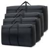 Saco de mudança de pano Oxford reforçado Preto resistente à sujeira Respingos de água Grande Duffel Bolsa Roupas domésticas Armazenamento de colcha Bolsa