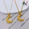 Collar Colgante Estilo Little Red Book Oro Arena Punto Dorado Estrella de Diamante Luna y Flor Moda de Nicho para Mujer Collar Calado Flor Estrella y Luna