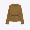 Para Exportación Europea y Americana Transfronteriza Ropa de Mujer Popular en Aliexpress Moda Otoño Prendas de Punto con Cinturón + Falda