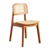 Silla de comedor de ocio para casa de madera maciza usada, silla de comedor de estudio nórdica de madera maciza pura con respaldo, silla de ratán Chandigarh