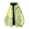 Chaqueta de trabajo con capucha para hombre y mujer, estilo camello, tres en uno, cortavientos e impermeable, con logo estampado de norma nacional para exteriores